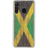 Jamaican Flag Dark Wood Galaxy A21 Clear Case