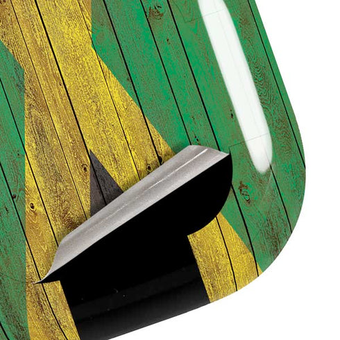 Jamaican Flag Dark Wood Galaxy Buds Live Skin