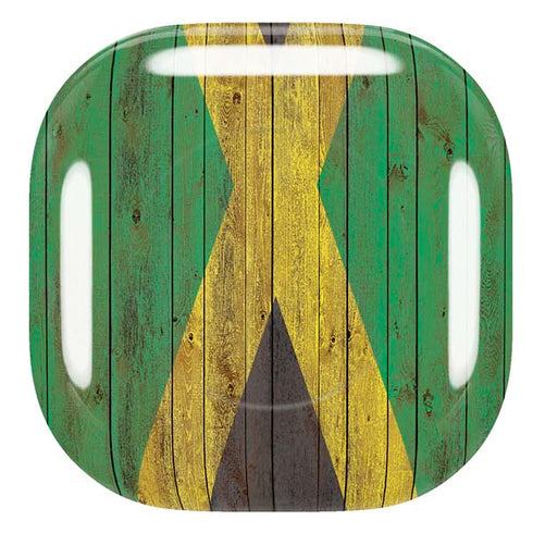 Jamaican Flag Dark Wood Galaxy Buds Pro Skin