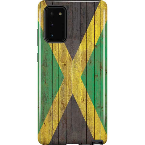 Jamaican Flag Dark Wood Galaxy Note20 5G Pro Case
