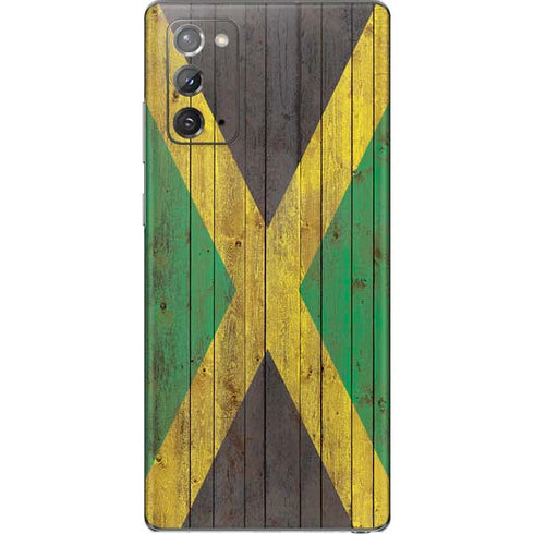 Jamaican Flag Dark Wood Galaxy Note20 5G Skin