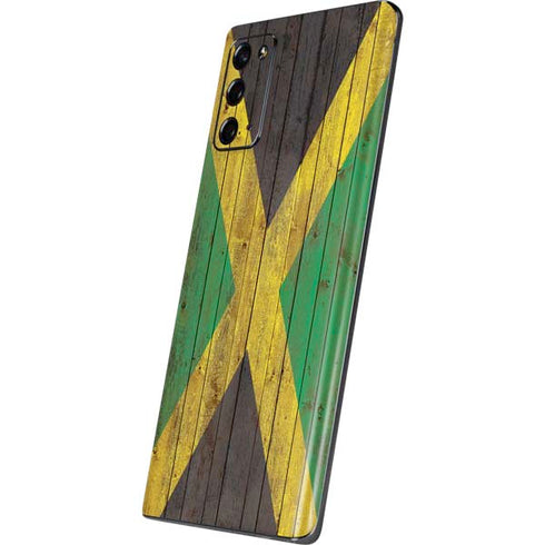 Jamaican Flag Dark Wood Galaxy Note20 5G Skin