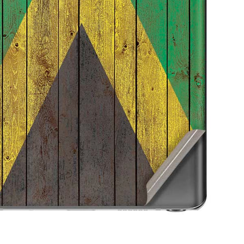 Jamaican Flag Dark Wood Galaxy Note20 5G Skin