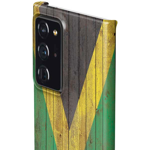 Jamaican Flag Dark Wood Galaxy Note20 Ultra 5G Lite Case