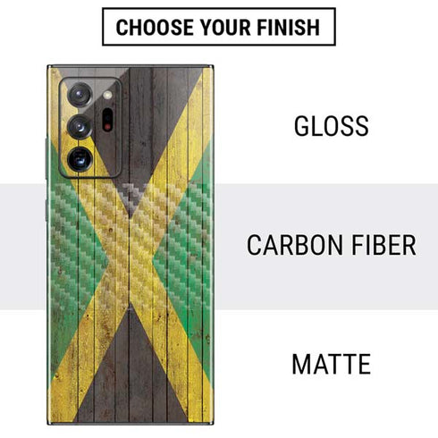 Jamaican Flag Dark Wood Galaxy Note20 Ultra 5G Skin
