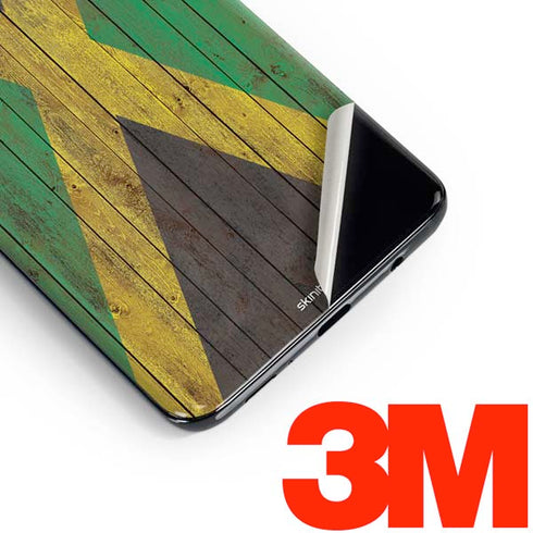 Jamaican Flag Dark Wood Galaxy S10e Skin