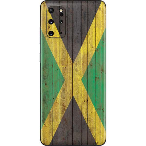 Jamaican Flag Dark Wood Galaxy S20 Plus Skin
