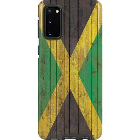 Jamaican Flag Dark Wood Galaxy S20 Pro Case