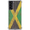 Jamaican Flag Dark Wood Galaxy S21 5G Clear Case