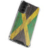 Jamaican Flag Dark Wood Galaxy S21 FE Clear Case