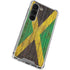 Jamaican Flag Dark Wood Galaxy S23 Clear Case