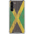 Jamaican Flag Dark Wood Galaxy S23 Plus Clear Case