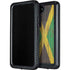 Jamaican Flag Dark Wood Galaxy S23 Waterproof Case