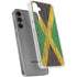Jamaican Flag Dark Wood Galaxy S24 Plus Clear Case