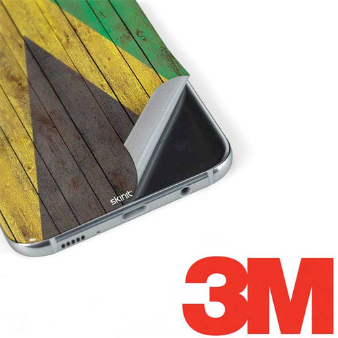 Jamaican Flag Dark Wood Galaxy S8 Plus Skin