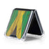 Jamaican Flag Dark Wood Galaxy Z Flip5 5G Clear Case