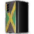 Jamaican Flag Dark Wood Galaxy Z Fold4 5G Clear Case