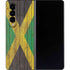 Jamaican Flag Dark Wood Galaxy Z Fold4 5G Skin