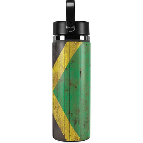 Jamaican Flag Dark Wood Hydro Flask 20oz Wide Mouth Skin