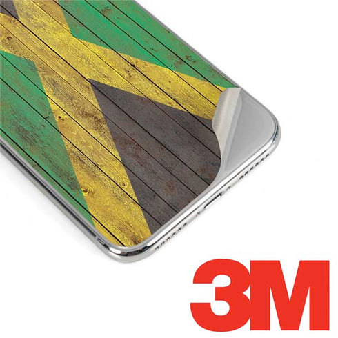 Jamaican Flag Dark Wood iPhone 11 Pro Skin