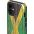 Jamaican Flag Dark Wood iPhone 12 Impact Case