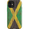 Jamaican Flag Dark Wood iPhone 12 Mini Impact Case