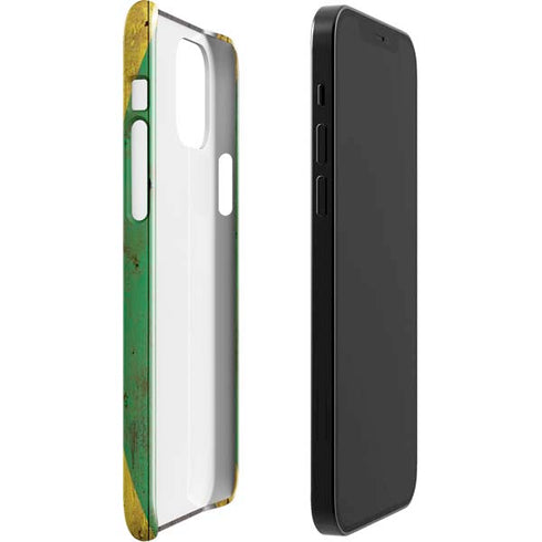 Jamaican Flag Dark Wood iPhone 12 Mini Lite Case