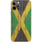 Jamaican Flag Dark Wood iPhone 12 Pro Skin