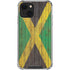 Jamaican Flag Dark Wood iPhone 13 Clear Case