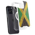 Jamaican Flag Dark Wood iPhone 13 Pro Max MagSafe Case