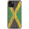 Jamaican Flag Dark Wood iPhone 14 Clear Case