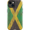 Jamaican Flag Dark Wood iPhone 14 Plus Impact Case
