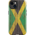 Jamaican Flag Dark Wood iPhone 14 Plus Impact Case