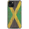 Jamaican Flag Dark Wood iPhone 14 Plus Clear Case