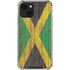Jamaican Flag Dark Wood iPhone 14 Plus Clear Case