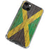 Jamaican Flag Dark Wood iPhone 14 Plus Clear Case