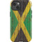 Jamaican Flag Dark Wood iPhone 14 Impact Case