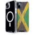 Jamaican Flag Dark Wood iPhone 14 Plus MagSafe Case