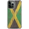 Jamaican Flag Dark Wood iPhone 14 Pro Max Clear Case