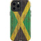 Jamaican Flag Dark Wood iPhone 14 Pro Max Impact Case