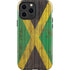 Jamaican Flag Dark Wood iPhone 14 Pro Max Impact Case