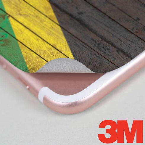 Jamaican Flag Dark Wood iPhone 7 Skin