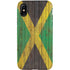 Jamaican Flag Dark Wood iPhone X Pro Case