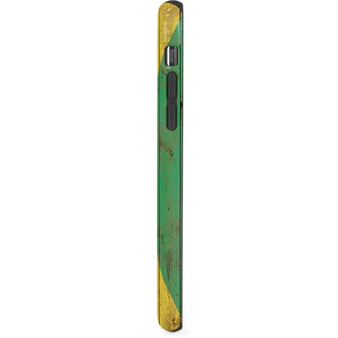 Jamaican Flag Dark Wood iPhone X Pro Case