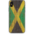 Jamaican Flag Dark Wood iPhone X Skin