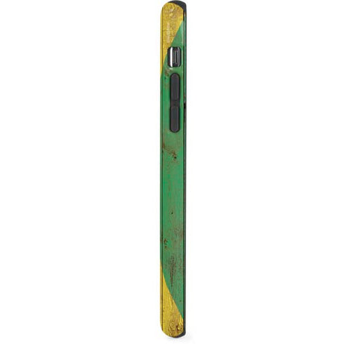 Jamaican Flag Dark Wood iPhone XR Pro Case
