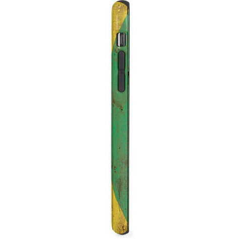Jamaican Flag Dark Wood iPhone XS Pro Case