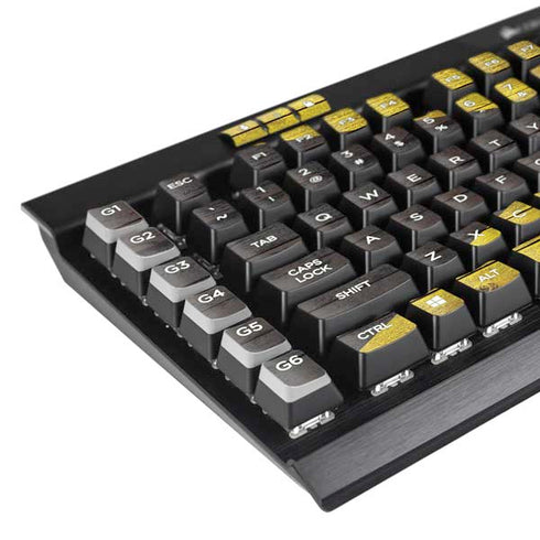 Jamaican Flag Dark Wood K95 RGB PLATINUM Mechanical Gaming Keyboard Skin