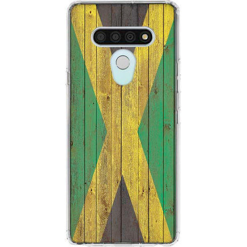 Jamaican Flag Dark Wood LG Stylo 6 Clear Case