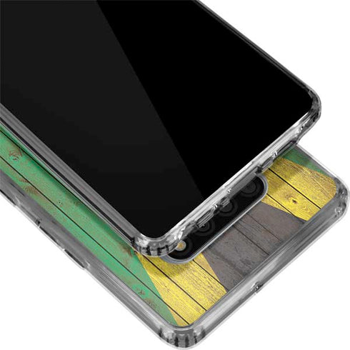 Jamaican Flag Dark Wood LG Stylo 6 Clear Case